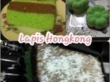 Lapis Hongkong mix moca dan pandan pasta