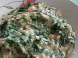 Espinacas con bechamel de garbanzo