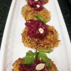 A picture of Crunchy Peanut Paneer Popcorn.
