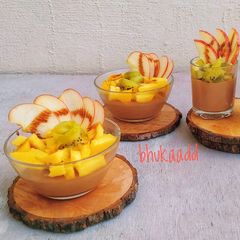 A picture of Custard in chocolaty flavour.