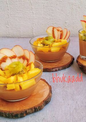 A picture of Custard in chocolaty flavour.