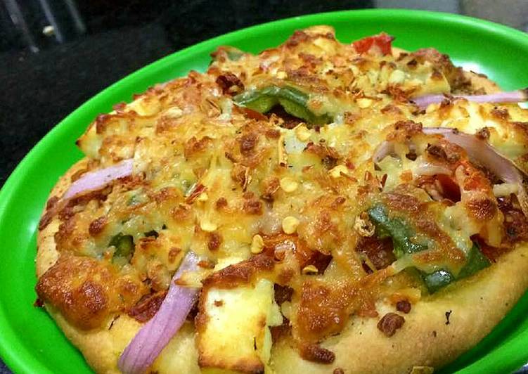 Wheat flour veg pizza