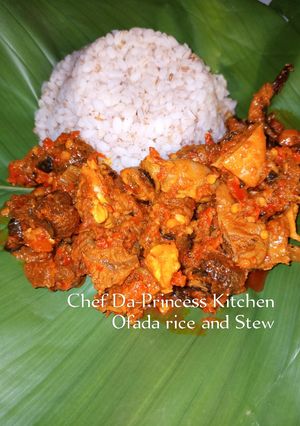 A picture of Ofada rice.