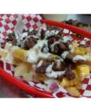 Papas a la francesa con carne 🍟