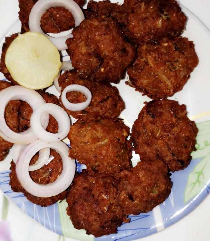 A picture of Mutton keema kebabs.