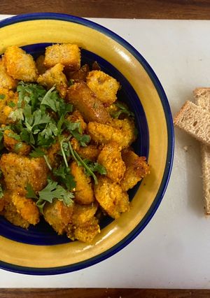 A picture of Bread Upma.