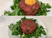 Una foto de steak tartar