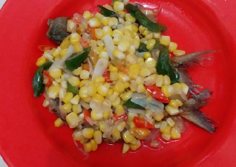 Resep Ikan peda siram jagung pedas Lezat