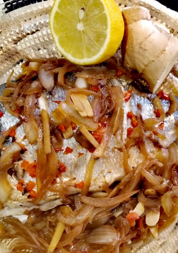 Una foto de Dorada al jengibre