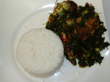 Basmatti white Rice with vegetable sauce