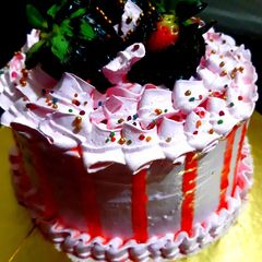 Eggless Strawberry Cake A picture of Eggless Strawberry Cake.