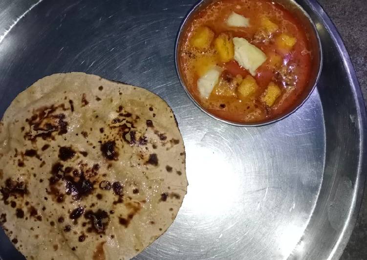 Recipe of Butter Panner Masala in 14 Minutes at Home