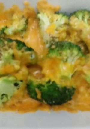 A picture of Broccoli with chees.