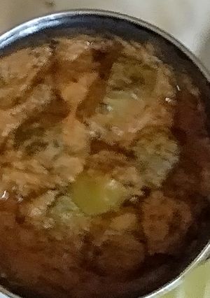 A picture of Capsicum soya vadi korma.