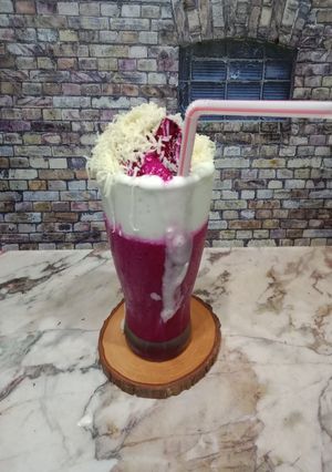 Foto resep Smoothies naga toping keju