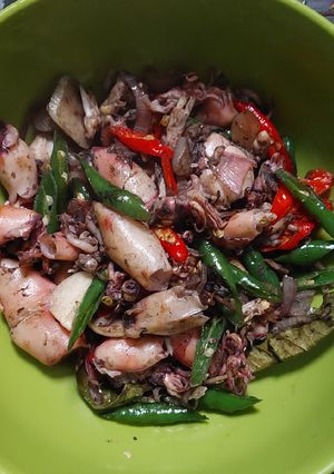 Foto resep Cumi Asin Cabe Ijo