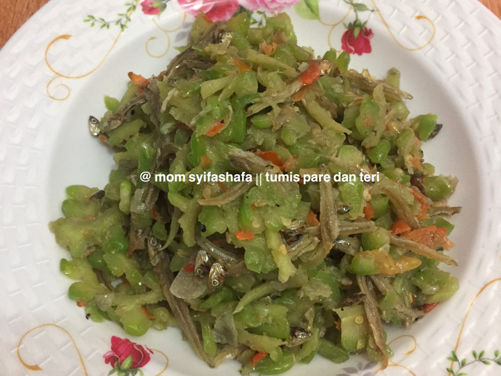 Resep Tumis pedas pare dan teri Anti Gagal