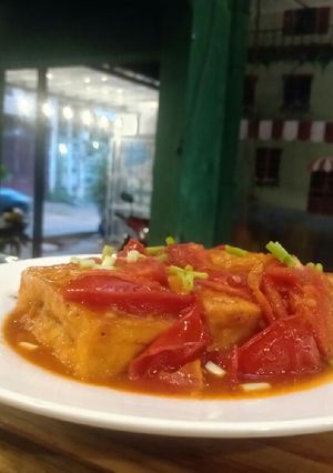Hình của món Đậu Hũ Nhồi Thịt.