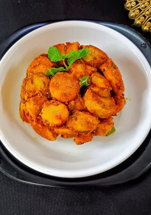 A picture of Arbi Masala Fry.