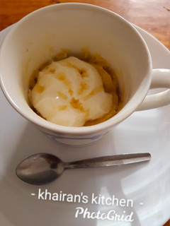 Vanilla mug cake ainihin hoton girkin