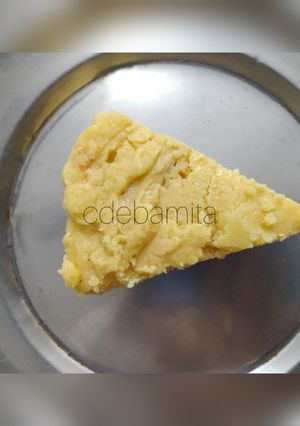A picture of Mysore Pak recipe (without sugar).