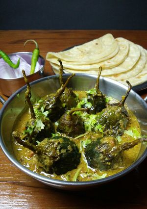 A picture of Bharwa Baingan curry.