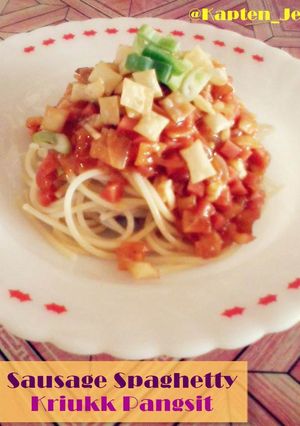 Foto resep Spaghetti Sosis ala kapten