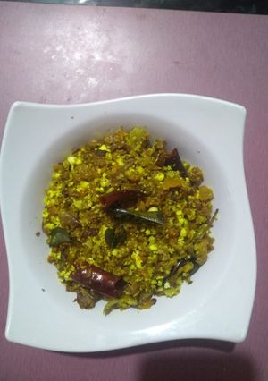 A picture of Idichakka(Raw jackfruit) thoran.