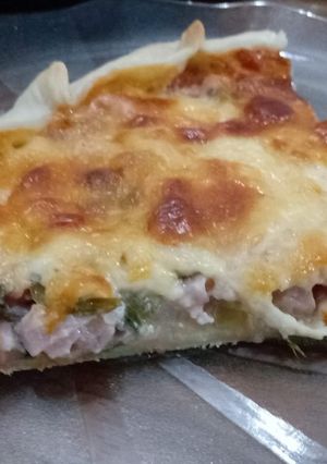 Una foto de Tarta de jamón y queso 2020