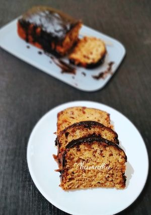 Foto resep Cake Pisang toping coklat no mixer (ekonomis, 1 telur)