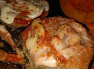 Una foto de Milanesas de Berenjenas Napolitanas con Calabaza