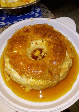 Una foto de Flan casero de vainilla