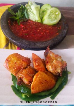 Foto resep Ayam Goreng Lalapan Sambal Limau