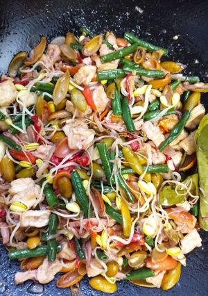 Foto resep Oseng kulit melinjo campur²