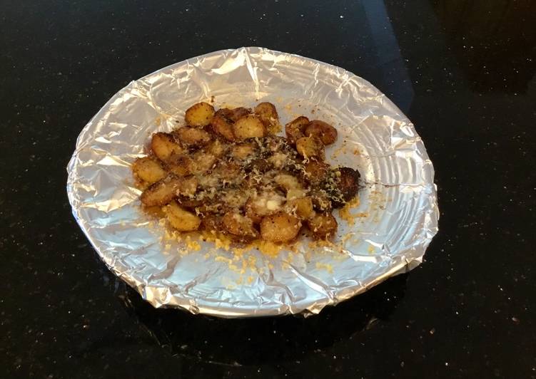 Recipe of Favorite Crispy Cheese Topped Baby Potatoes