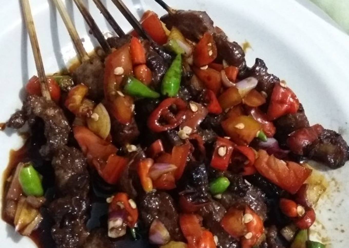 Sate Daging sapi Sambal kecap