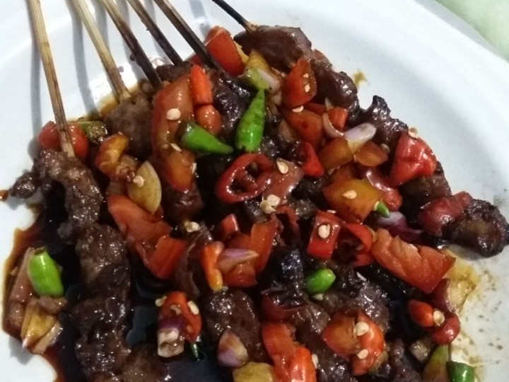 Ini dia! Resep buat Sate Daging sapi Sambal kecap untuk Idul Fitri dijamin sesuai selera