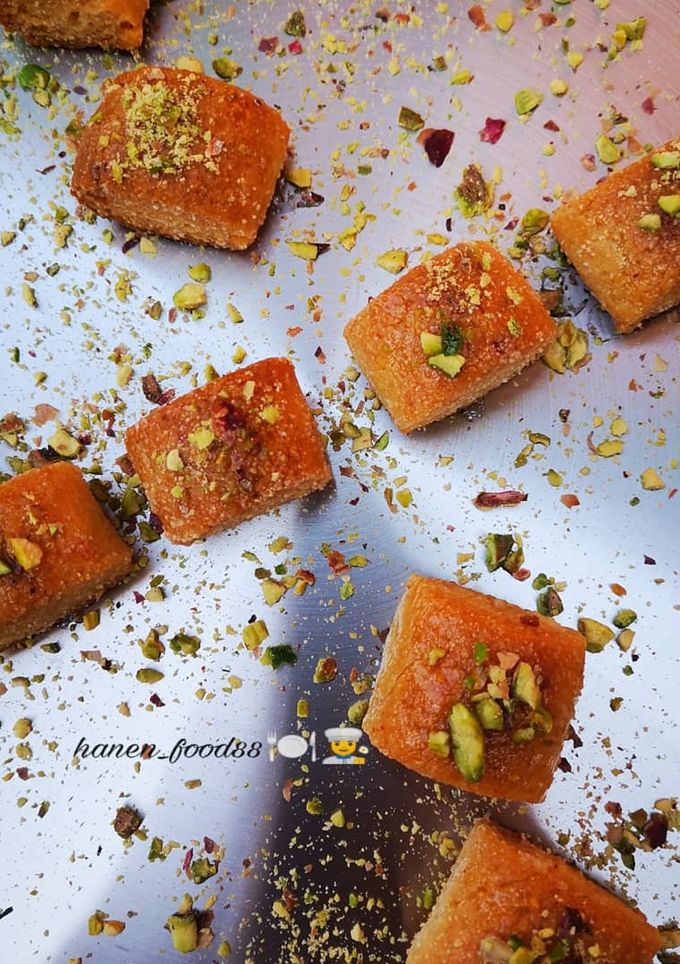 صورة لوصفة حلى مربعات السميد 😍👌