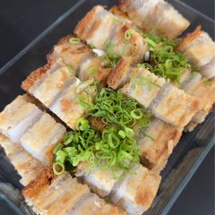 A picture of Vegan Crispy Pork Belly.