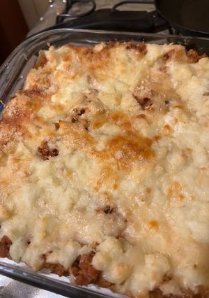 Una foto de Lasaña vegetariana de soja y queso