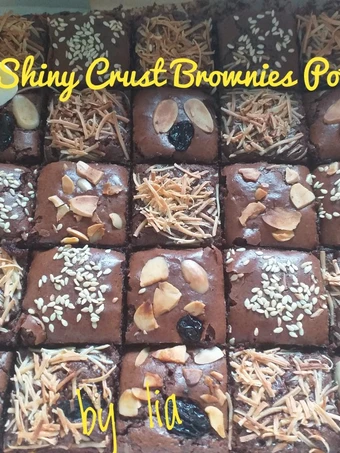 Langkah Mudah untuk Membuat Resep Shiny Crust Brownies Potong yang Lezat Anti Ribet, Bikin Ngiler