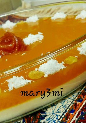 عکسی از دستور دسر مهلبیه و قمرالدین