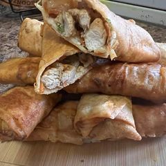 A picture of Chicken spring rolls.