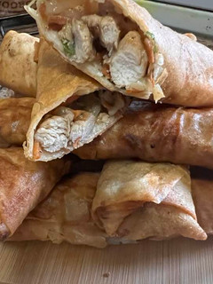 A picture of Chicken spring rolls.