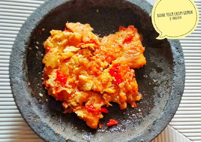 Resep Dadar Telur Crispy Geprek Oleh Hanita Rizki Cookpad