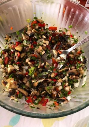 Una foto de Ceviche de champiñones