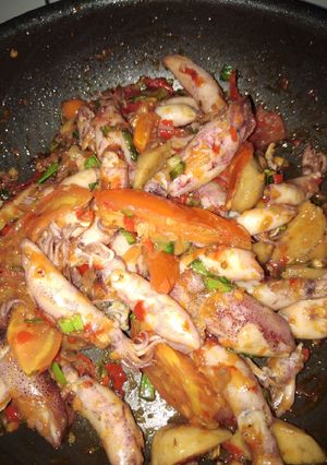 Foto resep Cumi asin bakso balado