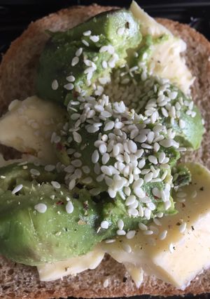 Una foto de Sándwich saludable. El mejor almuerzo, rápido, proteico