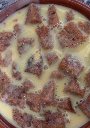 Una foto de Natillas con brownie de chocolate