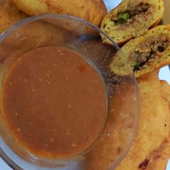 Wheat flour samosa (aatey ke samosey) A picture of Wheat flour samosa (aatey ke samosey).